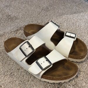 Birkenstock white Arizona Sandals 8